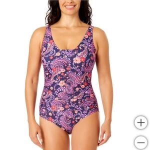 Lands' End Ladies' Swimsuit, Multi colored,Navy, NWT